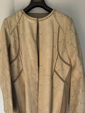 One of a kind, Handmade snakeskin and leather blazer, size 10